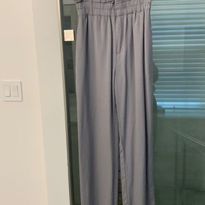 Gray, paper bag waste, viscose wide leg pant size 4 tall